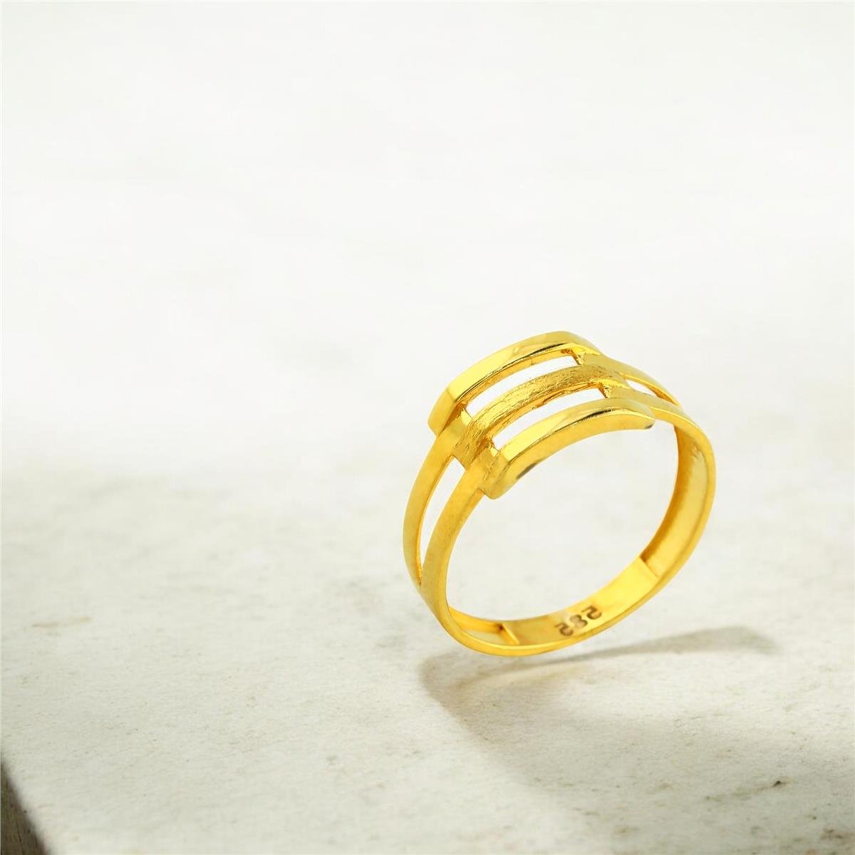 14 Ayar Altın Kaburga Yüzük  -  0198954