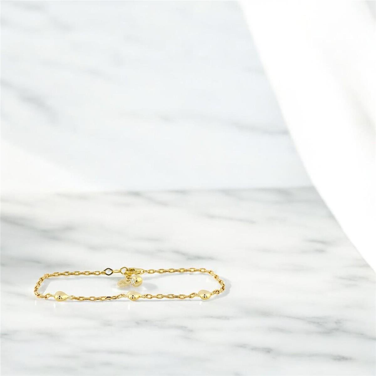 14 Ayar Altın Kalpli Bileklik  -  0189801