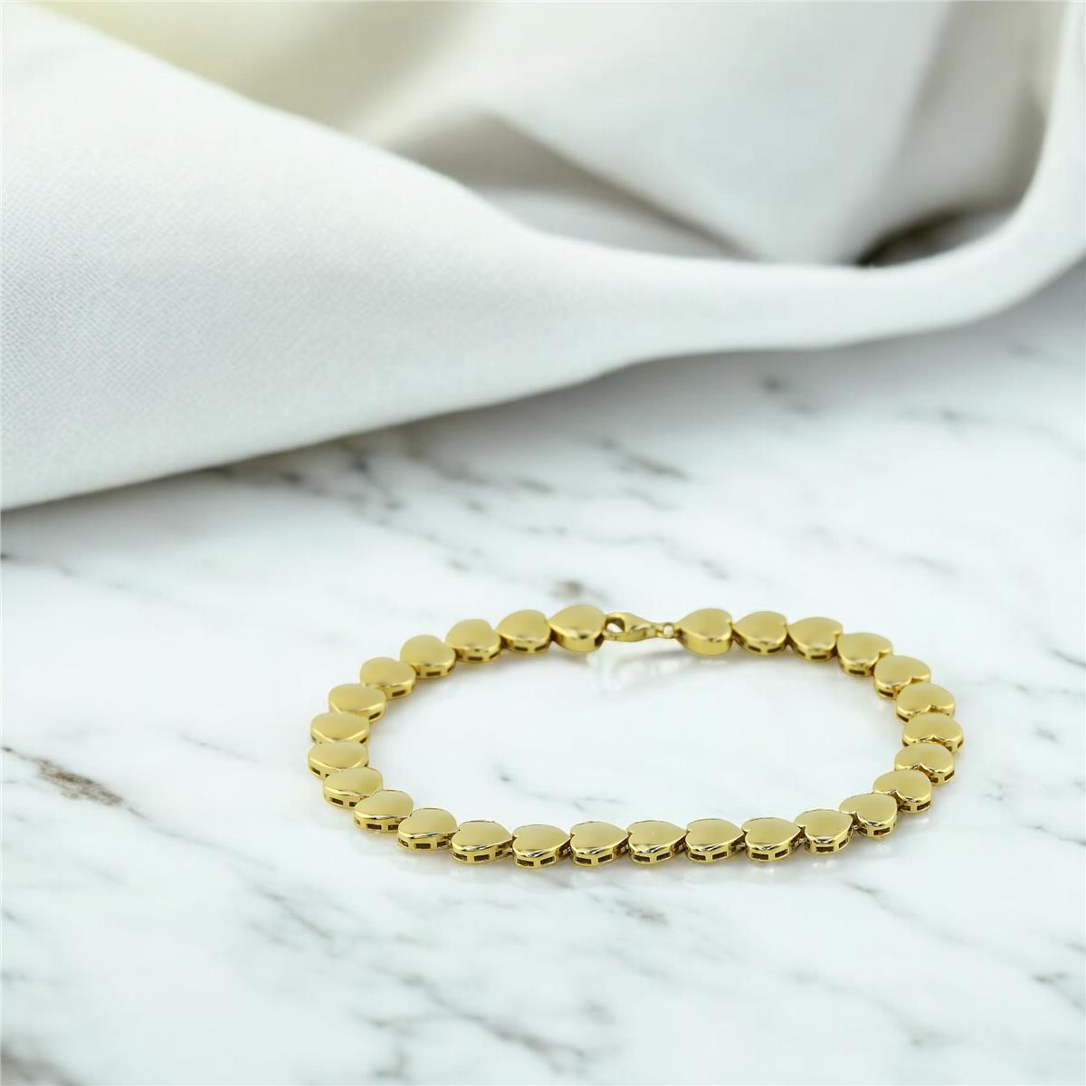 14 Ayar Altın Kalpli Bileklik  -  0194652