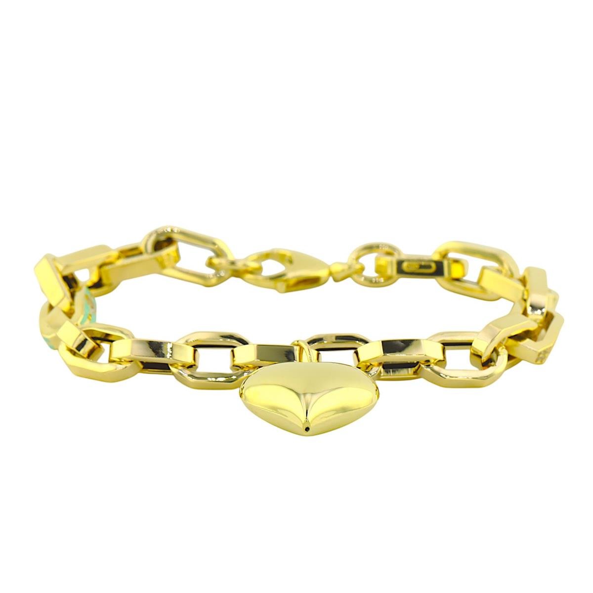 14 Ayar Altın Kalpli Bileklik  -  0195482