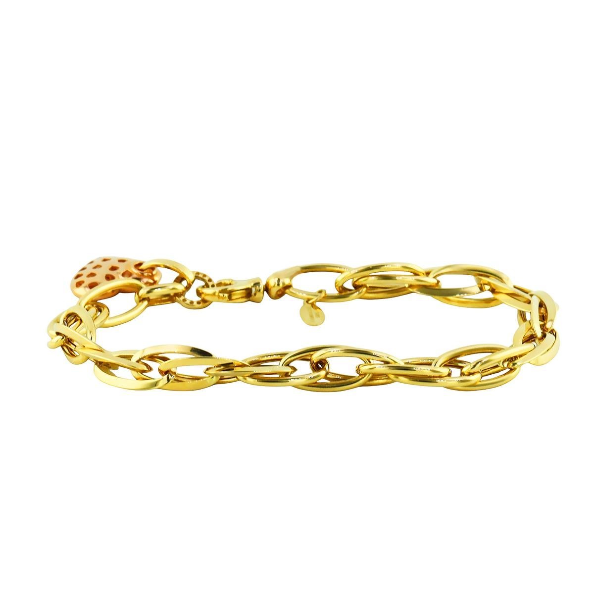 14 Ayar Altın Kalpli Bileklik  -  0203355