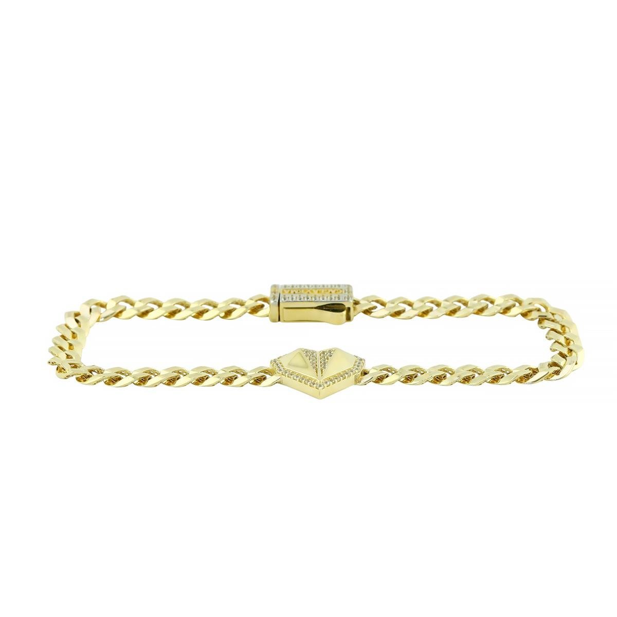 14 Ayar Altın Kalpli Bileklik  -  0205227