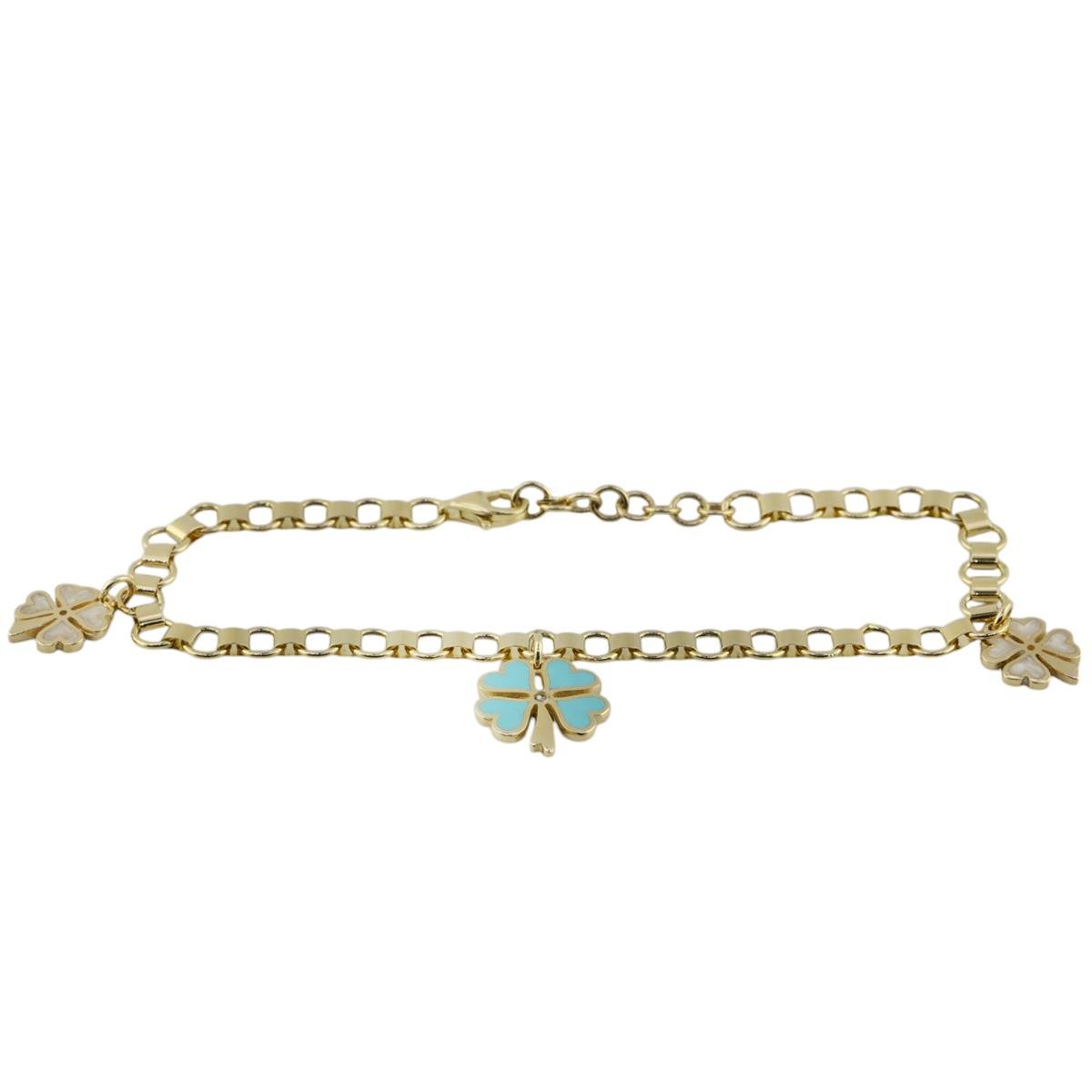 14 Ayar Altın Kalpli Bileklik  -  F003718