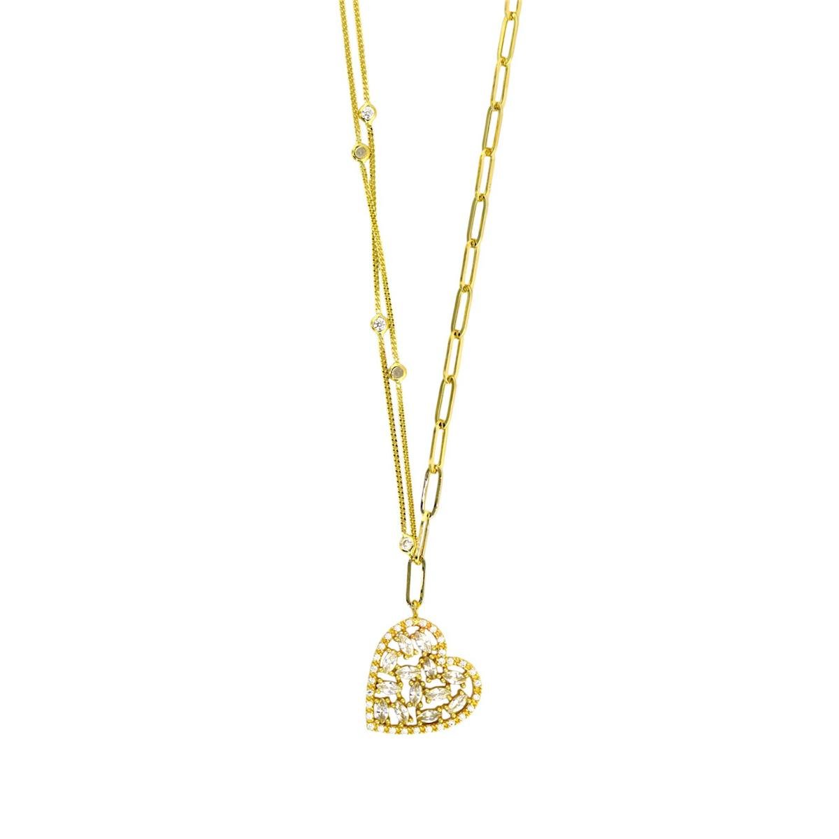 14 Ayar Altın Kalpli Kolye  -  0194381