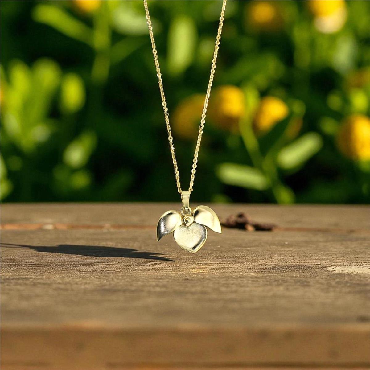 14 Ayar Altın Kalpli Kolye  -  0195217