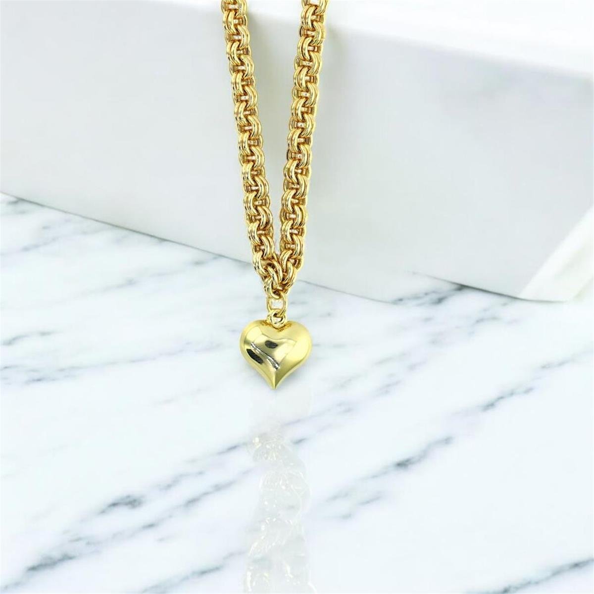 14 Ayar Altın Kalpli Kolye  -  0200894