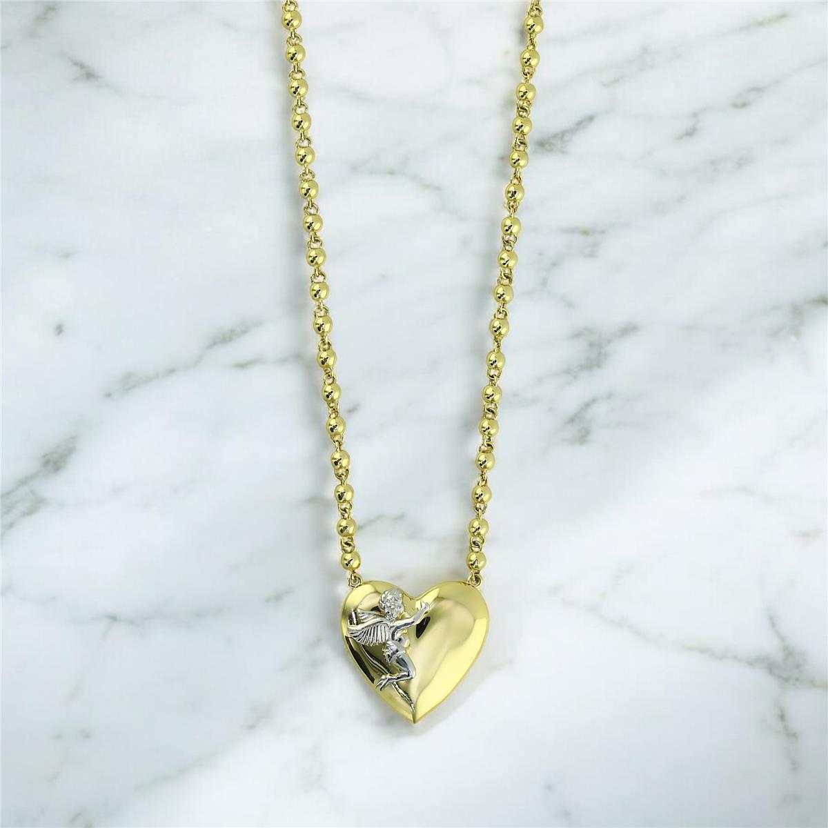 14 Ayar Altın Kalpli Kolye  -  0203365