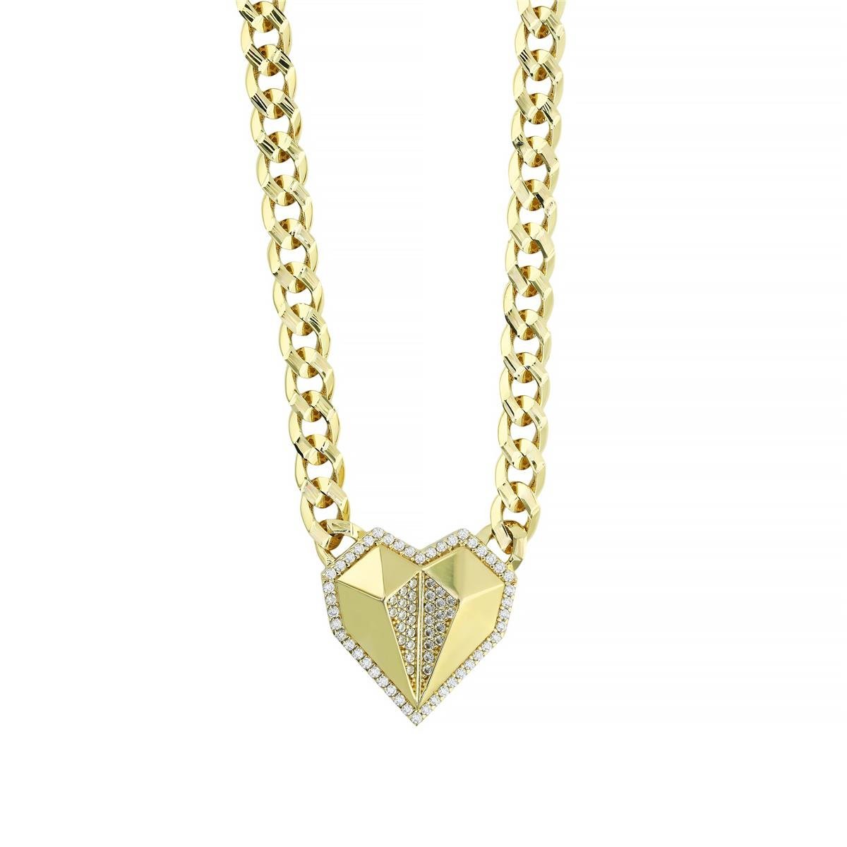 14 Ayar Altın Kalpli Kolye  -  0205226