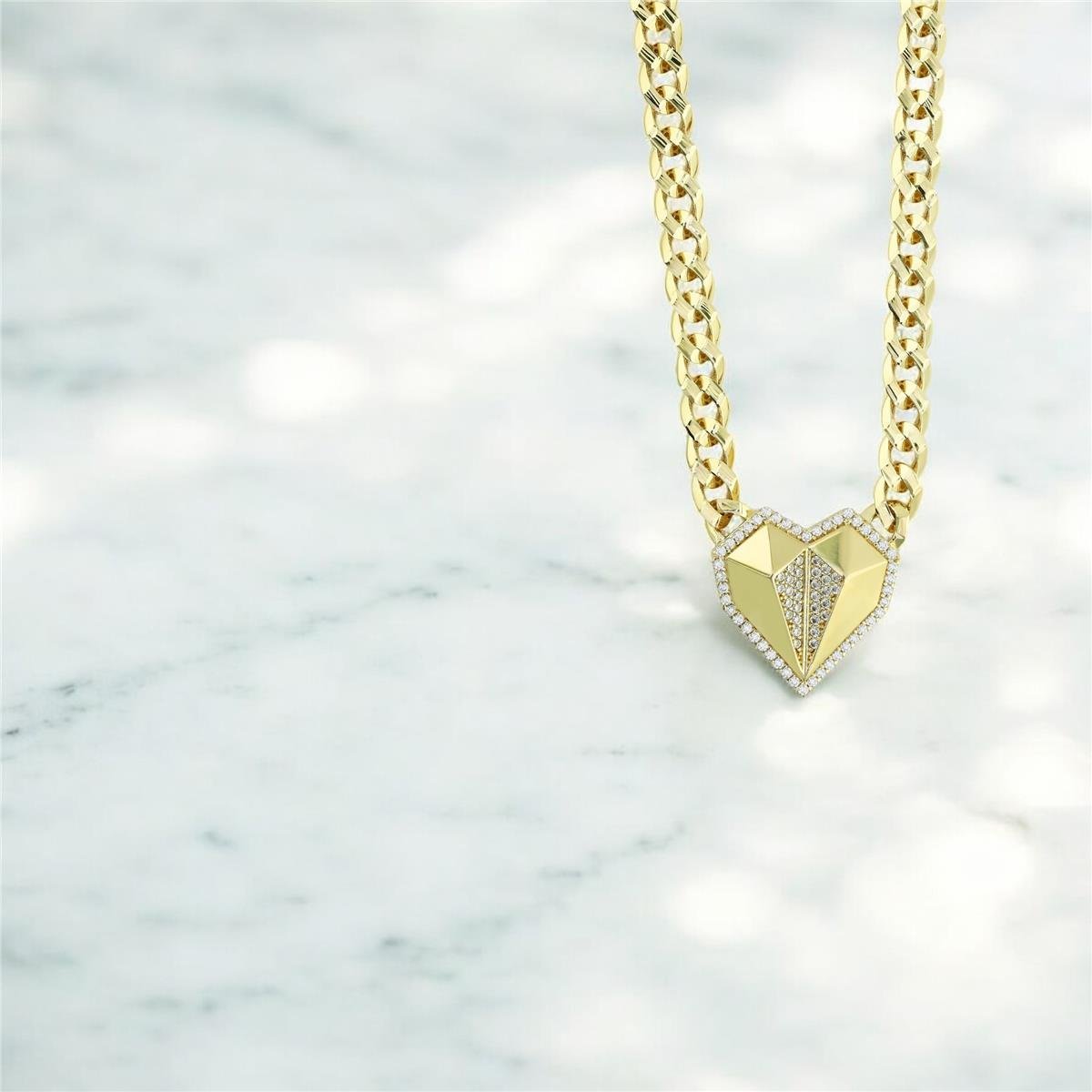 14 Ayar Altın Kalpli Kolye  -  0205226