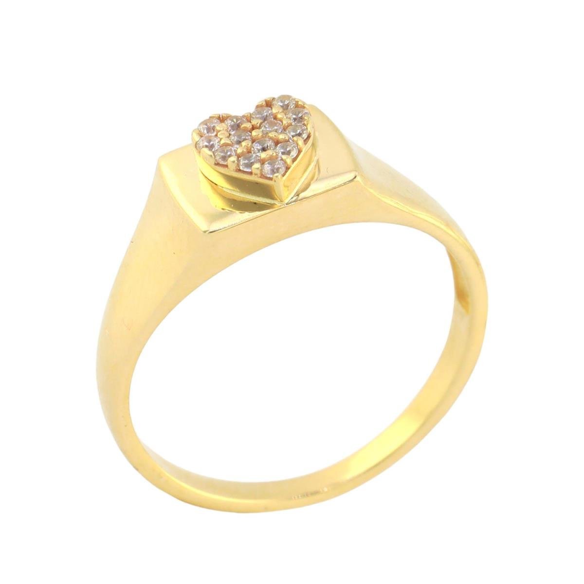 14 Ayar Altın Kalpli Yüzük  -  0181916