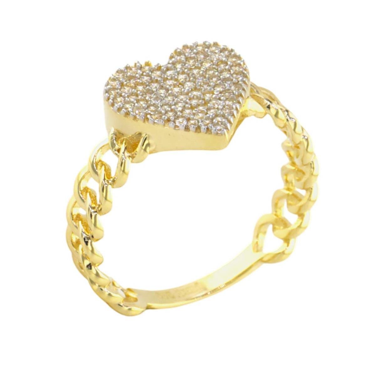 14 Ayar Altın Kalpli Yüzük  -  0188245