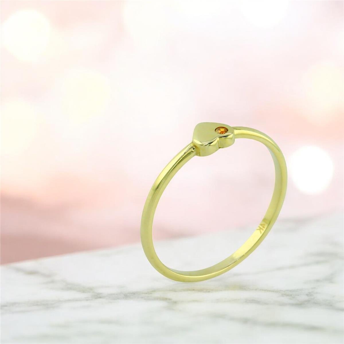 14 Ayar Altın Kalpli Yüzük  -  0201334