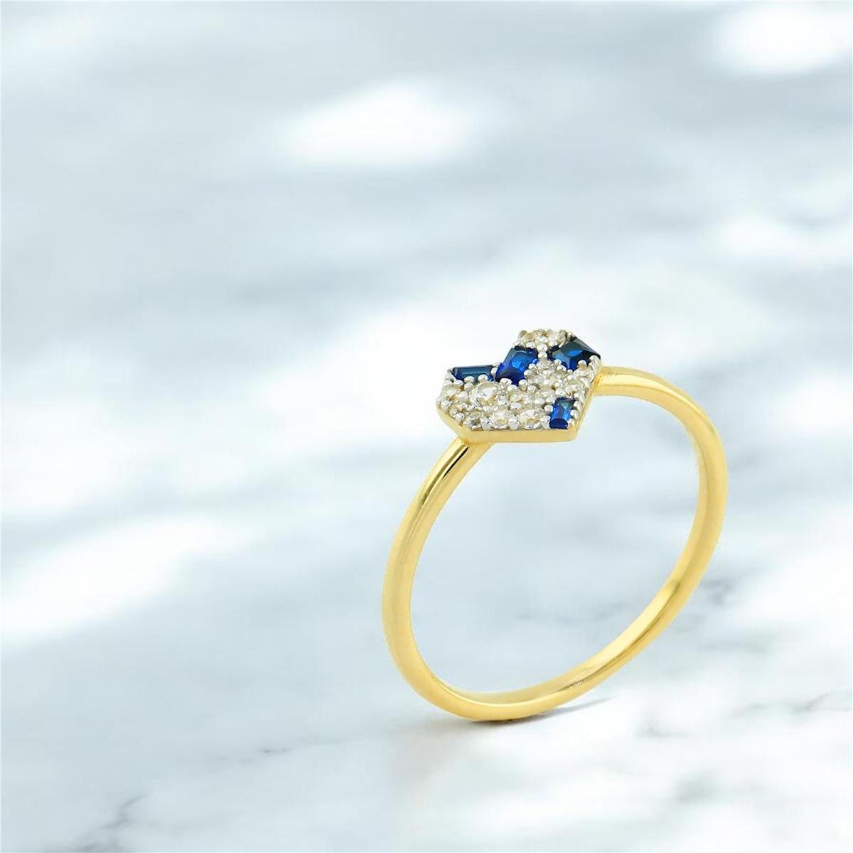 14 Ayar Altın Kalpli Yüzük  -  0204000