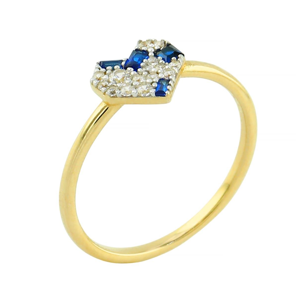 14 Ayar Altın Kalpli Yüzük  -  0204000