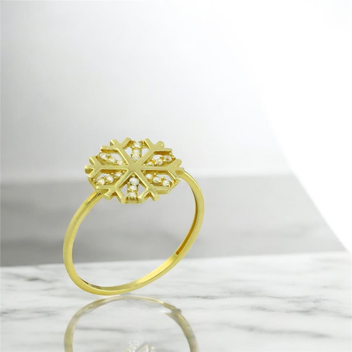 14 Ayar Altın Kartaneli Yüzük  -  0201338