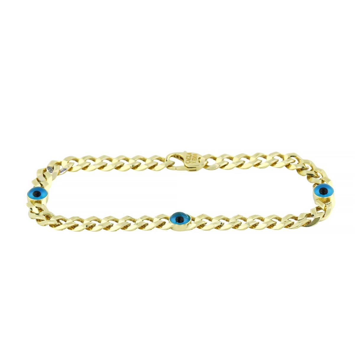 14 Ayar Altın Nazar Boncuklu Bileklik  -  0205216