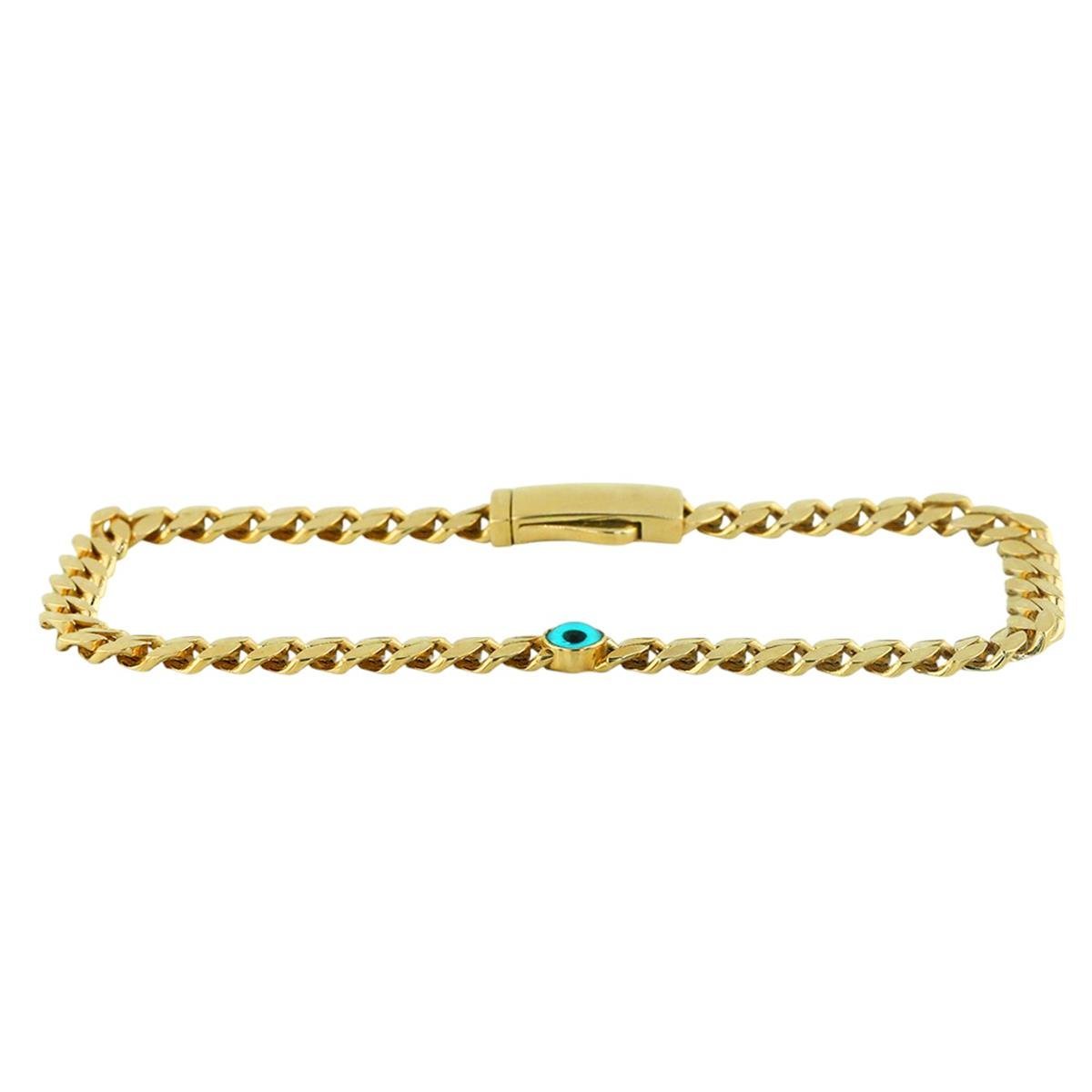 14 Ayar Altın Nazar Boncuklu Bileklik  -  0202196