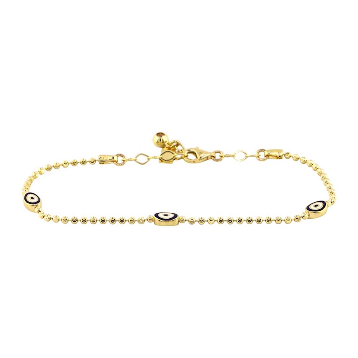 14 Ayar Altın Nazar Boncuklu Bileklik  -  0188368