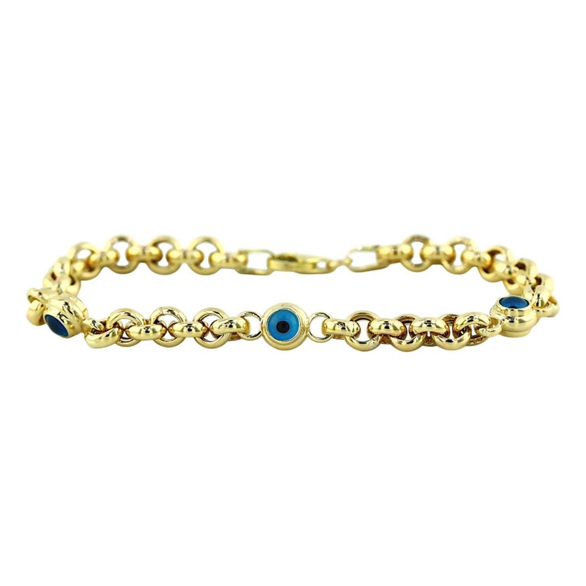 14 Ayar Altın Nazar Boncuklu Bileklik  -  0200922