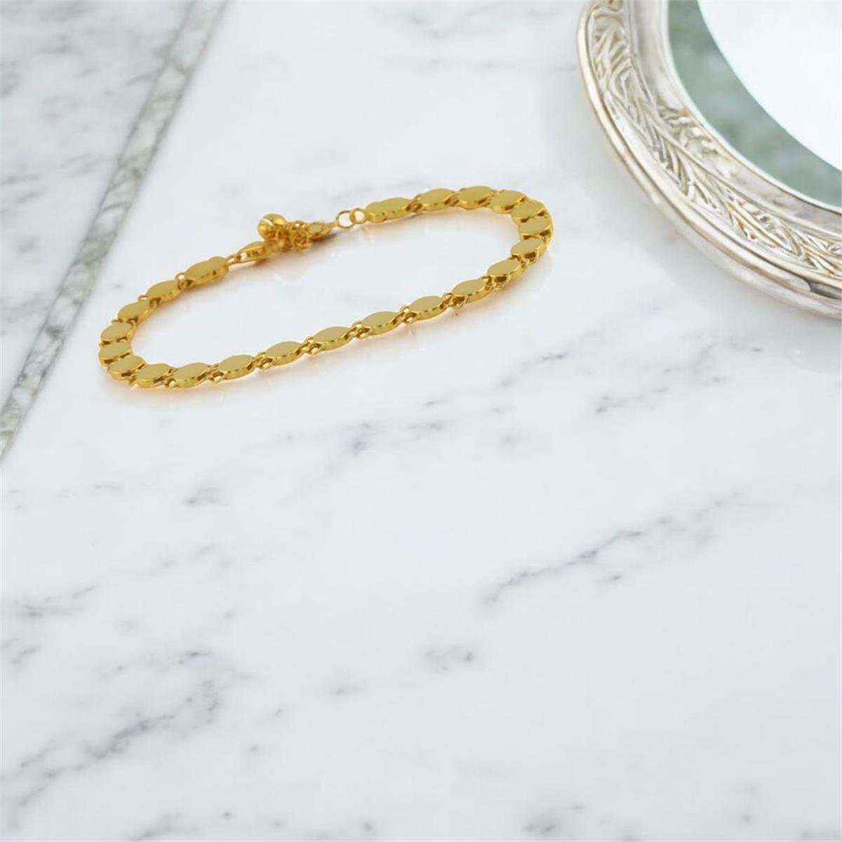 14 Ayar Altın Pullu Bileklik  -  0187990