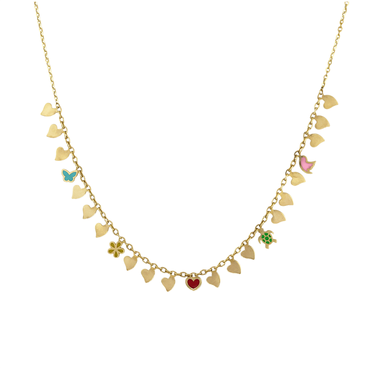 14 Ayar Altın Pullu Kolye  -  K211427