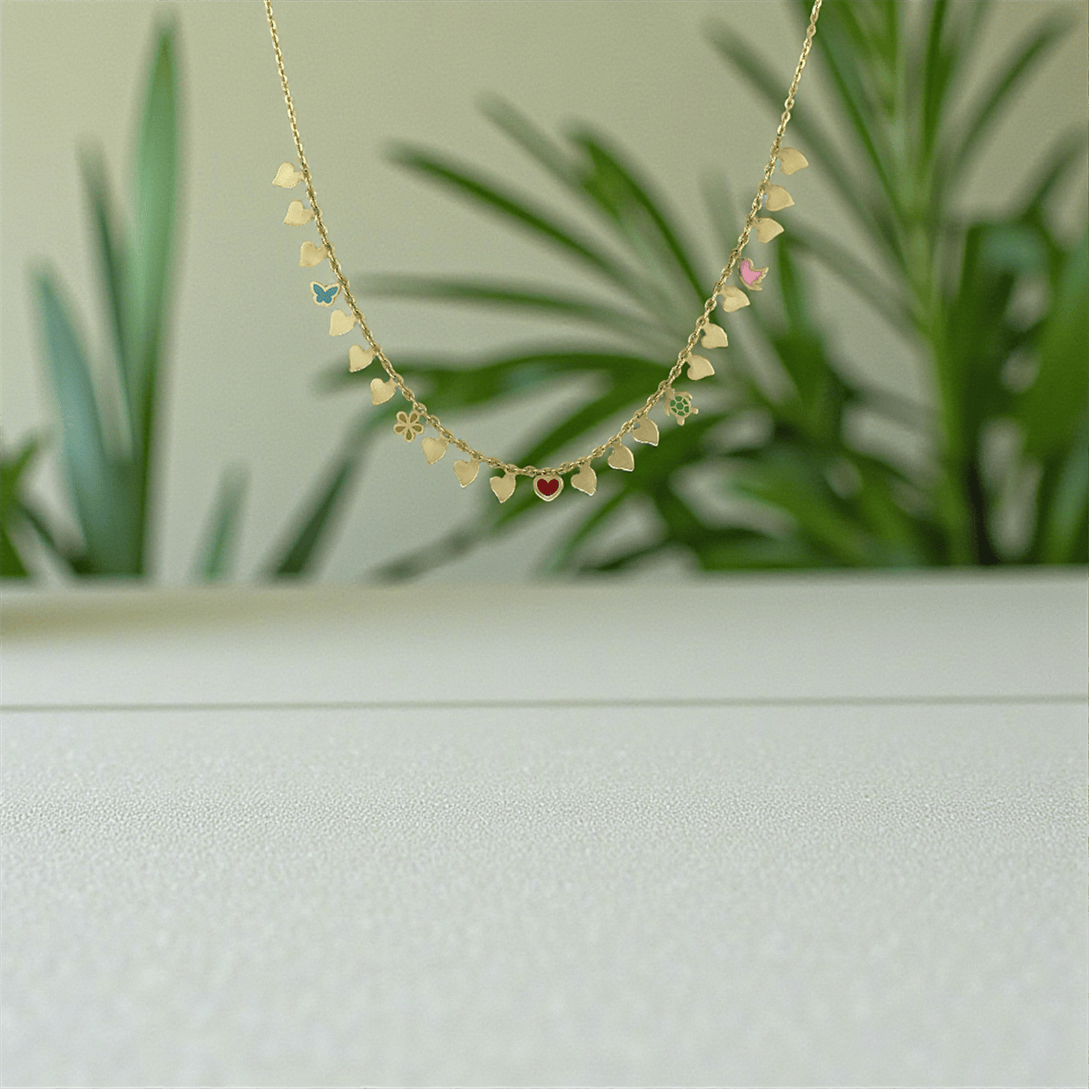 14 Ayar Altın Pullu Kolye  -  K211427