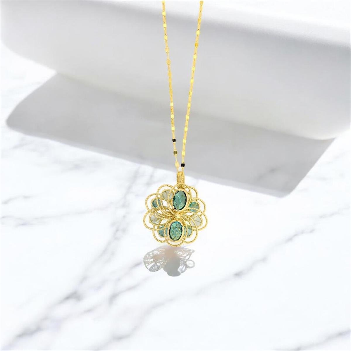 14 Ayar Altın Renkli Kolye  -  0191081