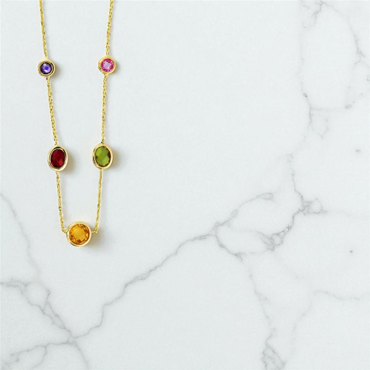 14 Ayar Altın Renkli Kolye  -  0197797