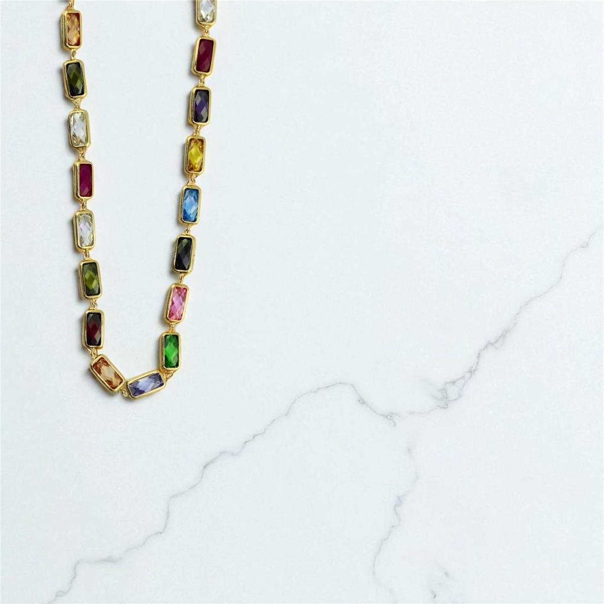 14 Ayar Altın Renkli Kolye  -  0197852