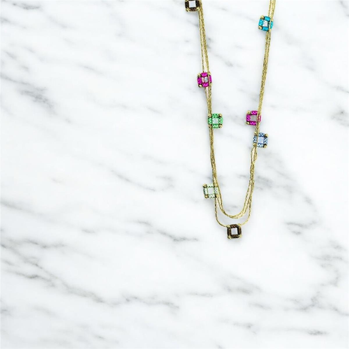 14 Ayar Altın Renkli Kolye  -  0200435