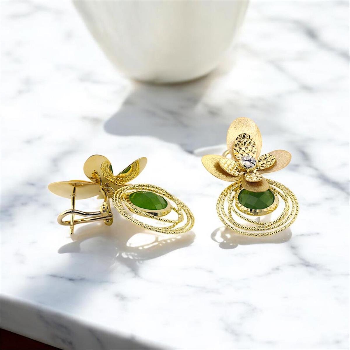 14 Ayar Altın Renkli Küpe  -  0191083