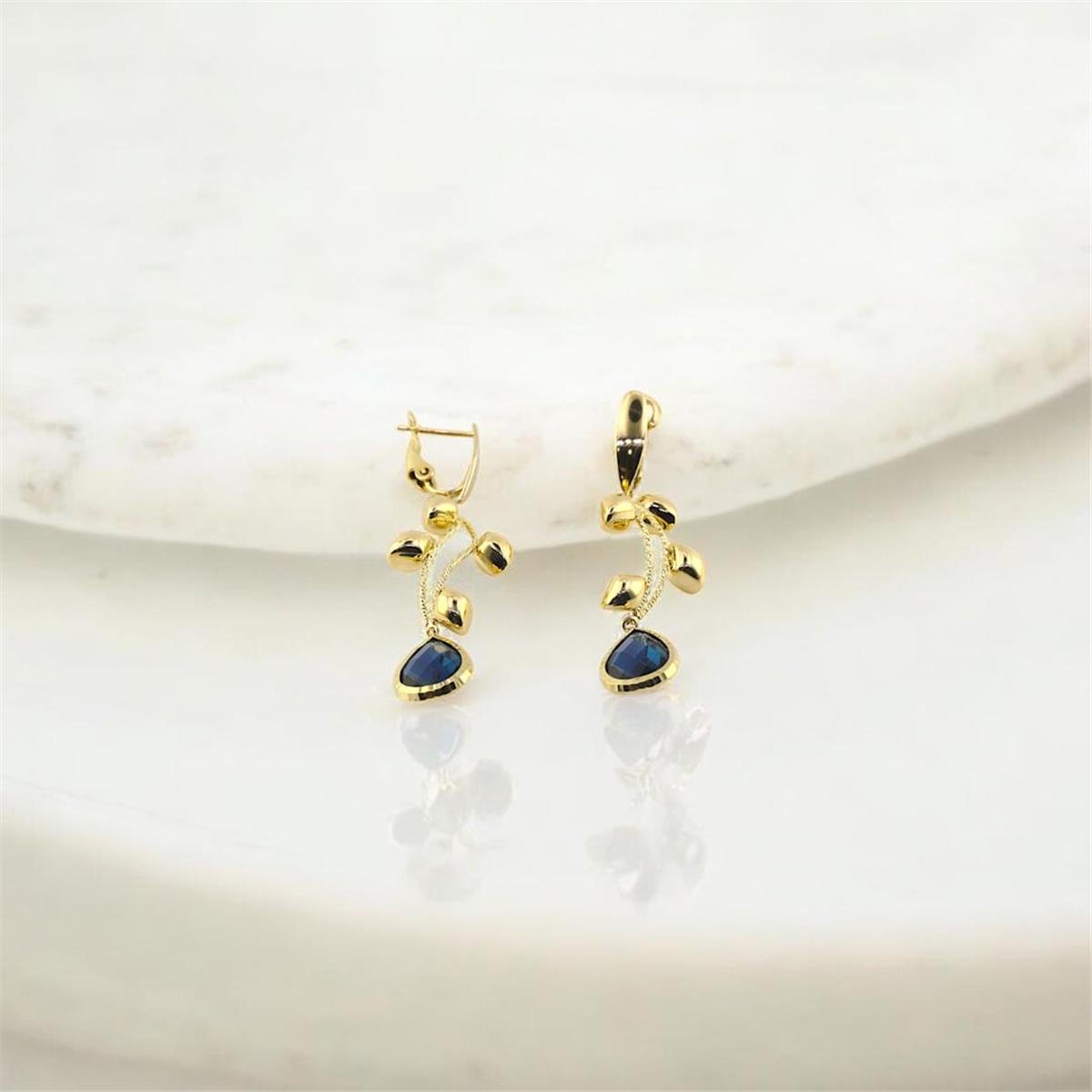 14 Ayar Altın Renkli Küpe  -  0191086