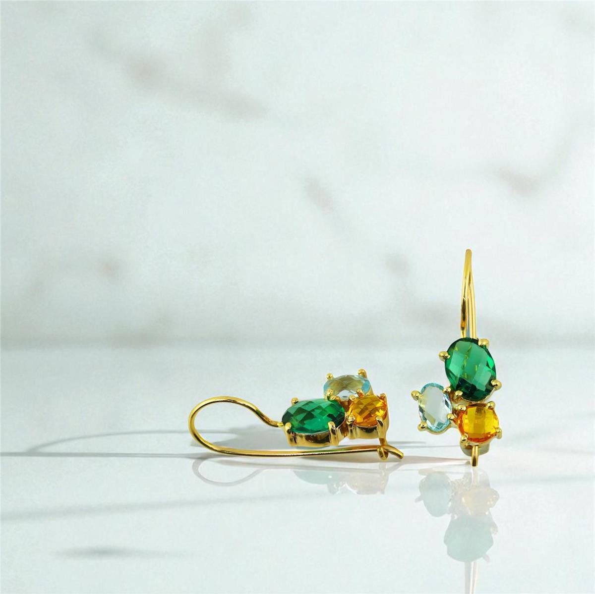 14 Ayar Altın Renkli Küpe  -  0197809