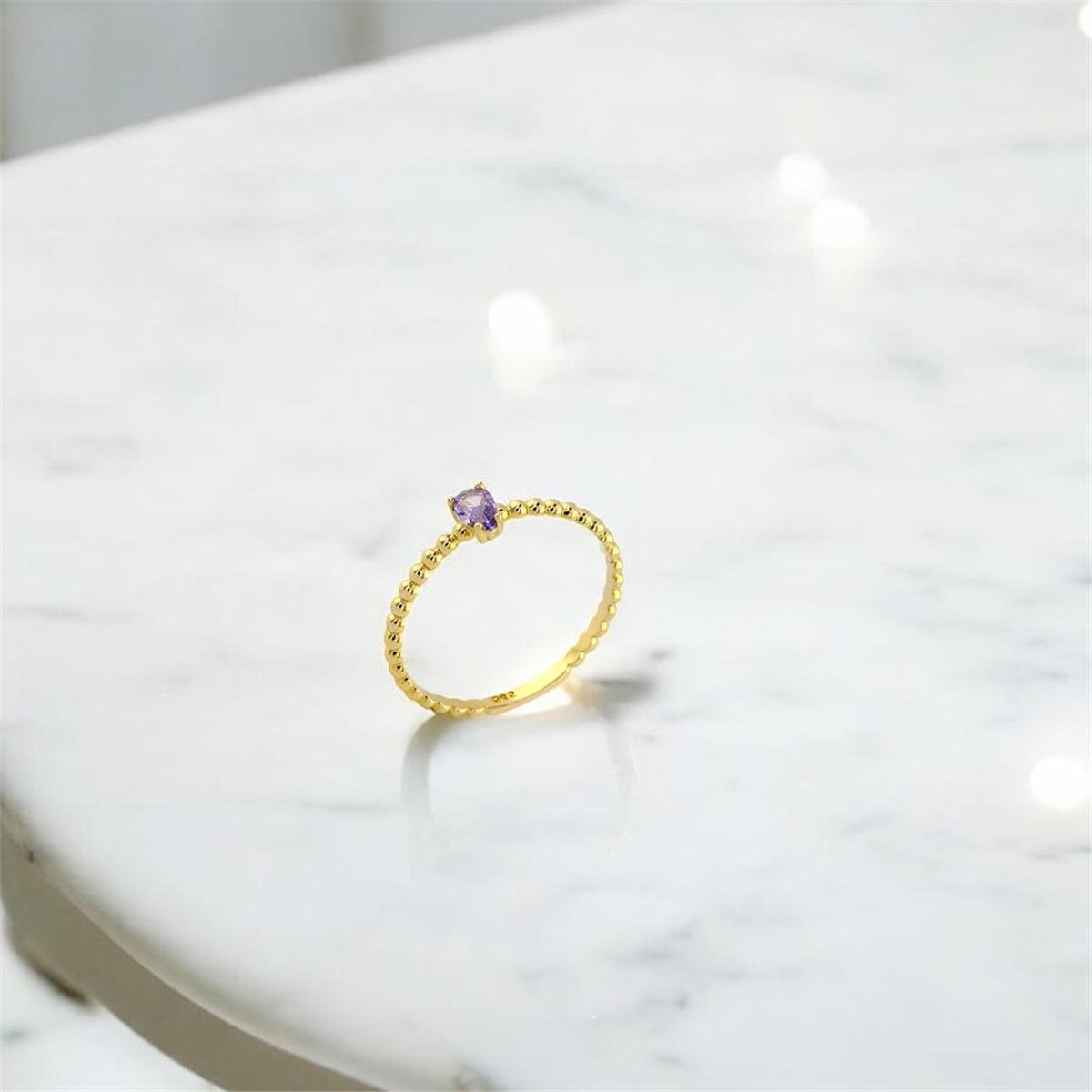 14 Ayar Altın Renkli Yüzük  -  0190627