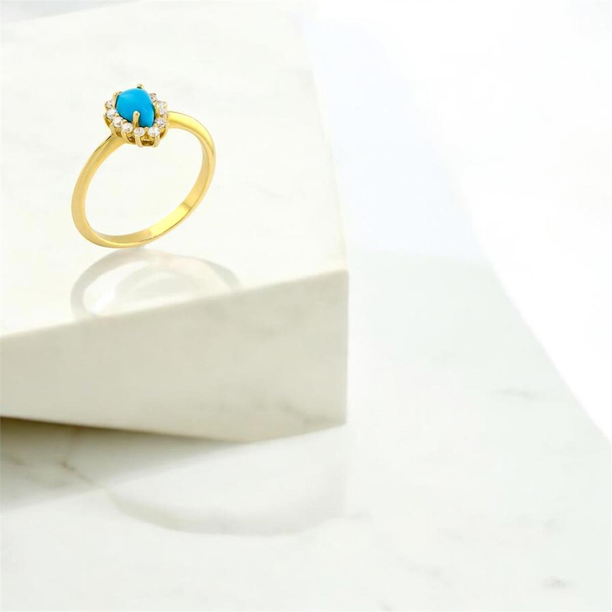 14 Ayar Altın Renkli Yüzük  -  0190641