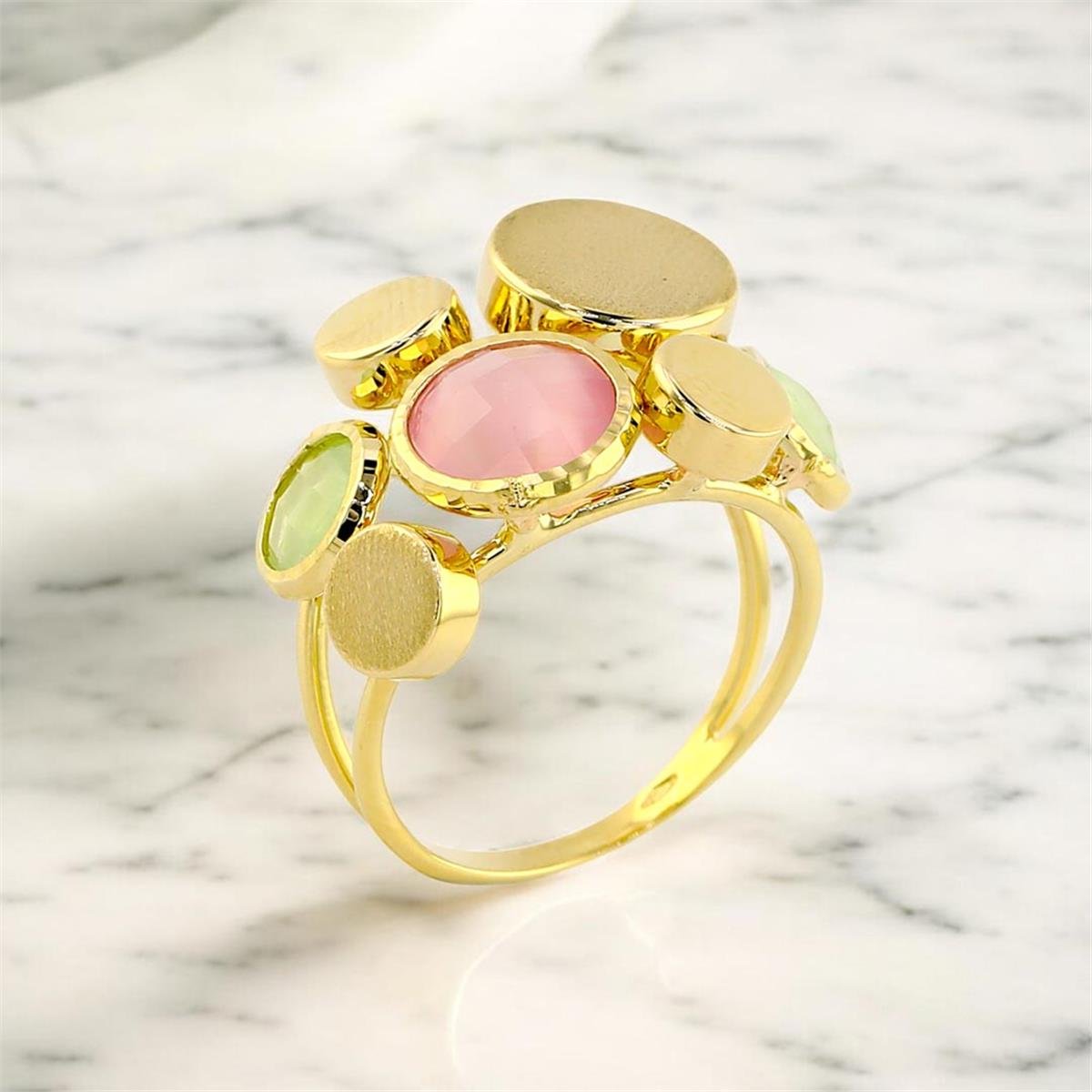 14 Ayar Altın Renkli Yüzük  -  0191071