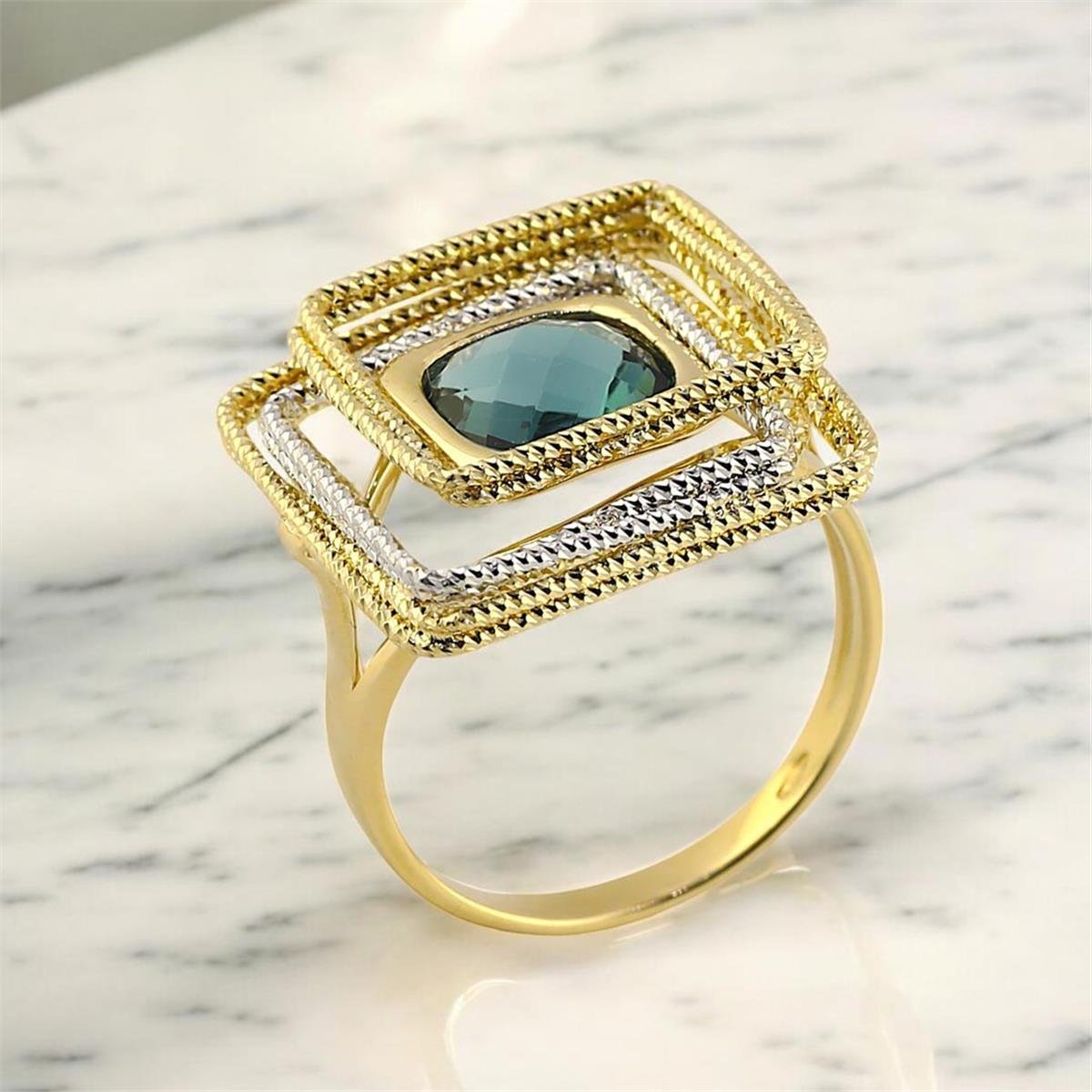 14 Ayar Altın Renkli Yüzük  -  0191095