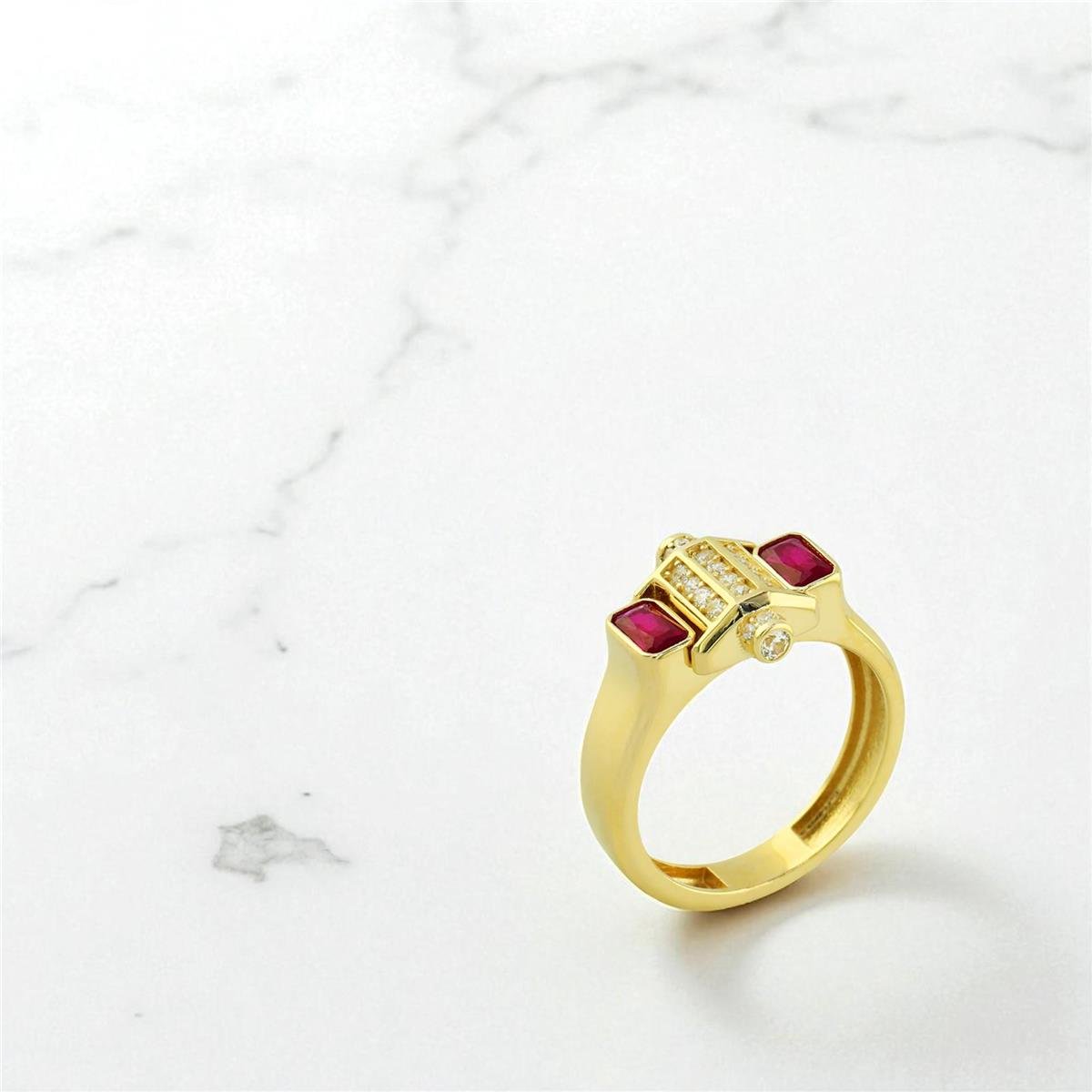 14 Ayar Altın Renkli Yüzük  -  0197910