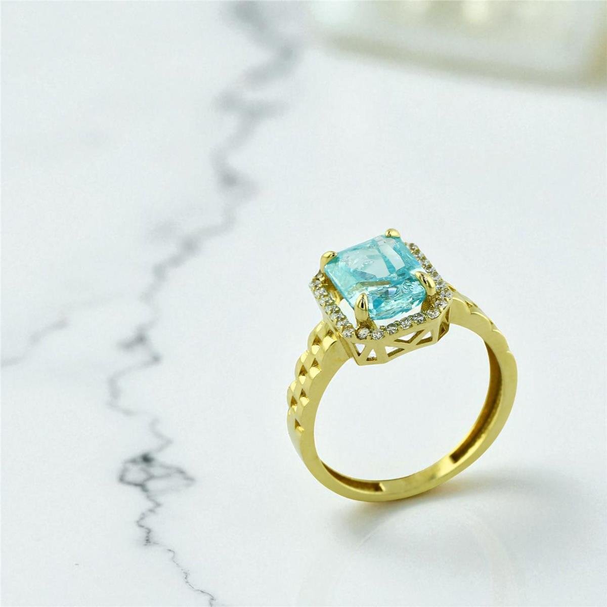 14 Ayar Altın Renkli Yüzük  -  0199719