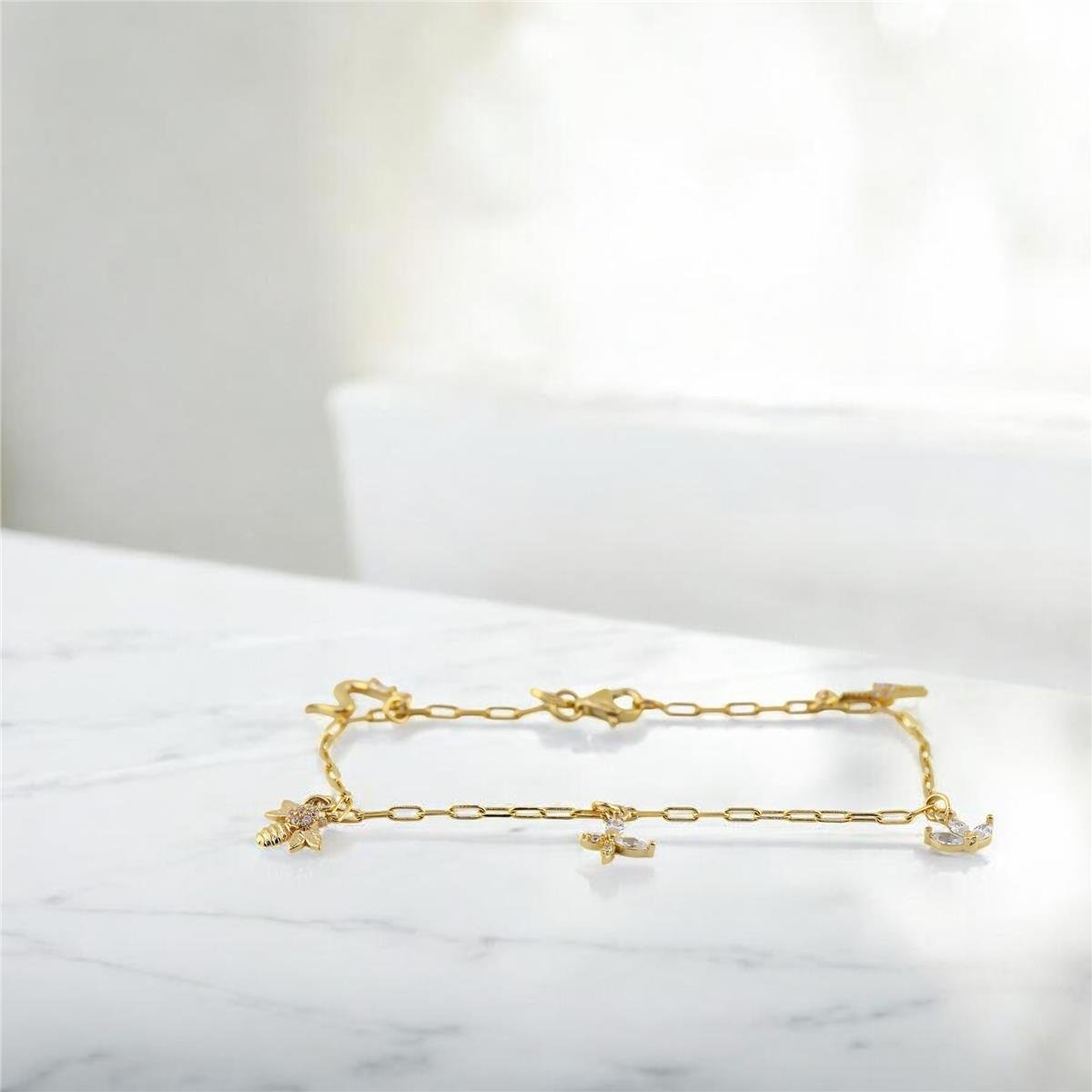 14 Ayar Altın Şans Bileklik  -  0191113