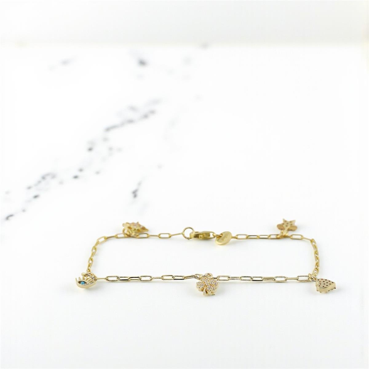 14 Ayar Altın Şans Bileklik  -  0191114