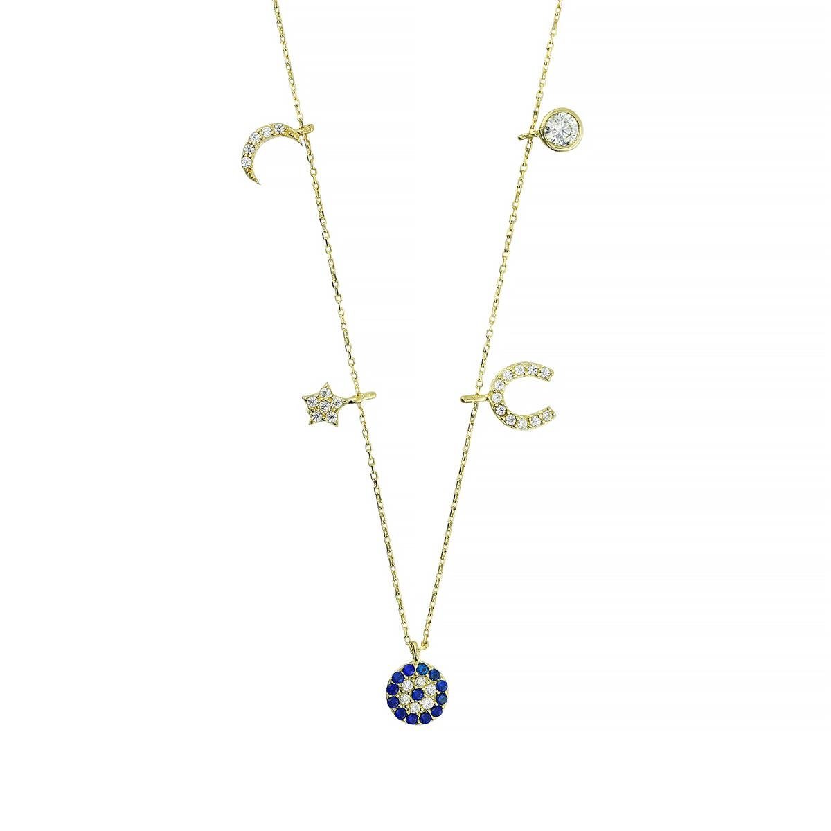 14 Ayar Altın Şans Kolye  -  0201266