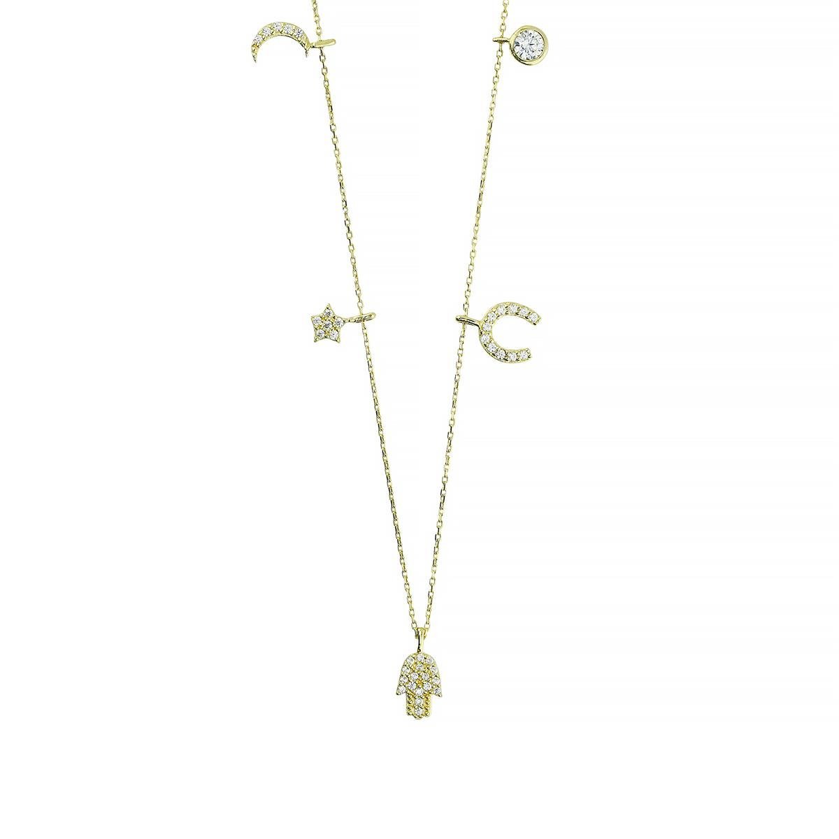 14 Ayar Altın Şans Kolye  -  0201267