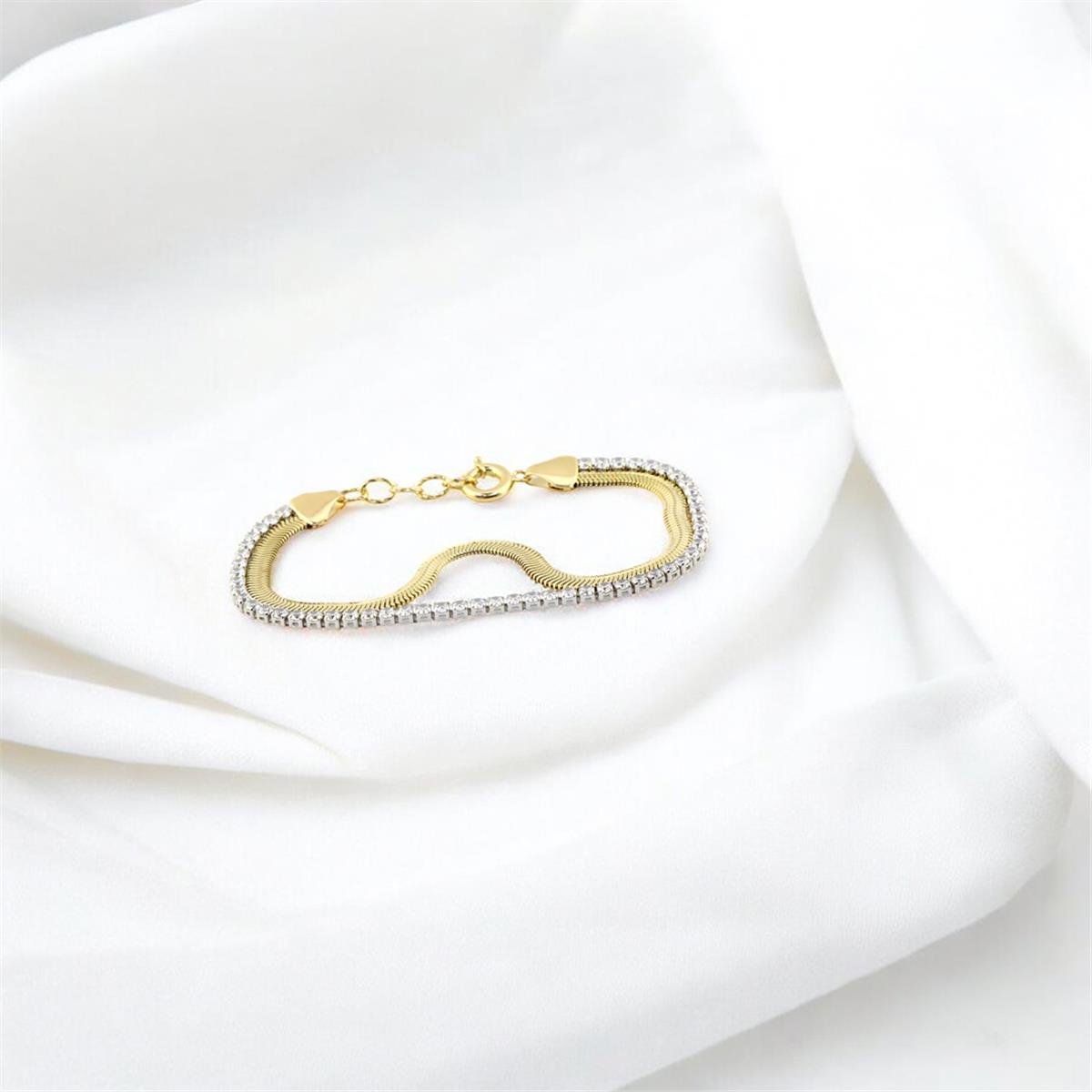 14 Ayar Altın Suyolu Bileklik  -  0187943