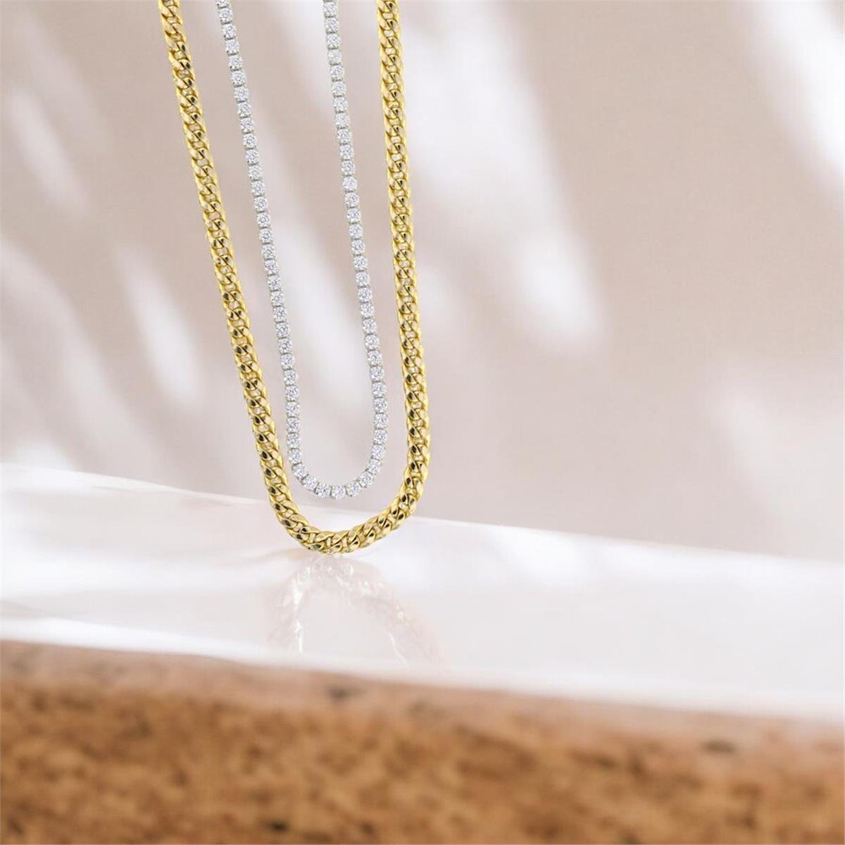 14 Ayar Altın Suyolu Gerdanlık  -  0187940