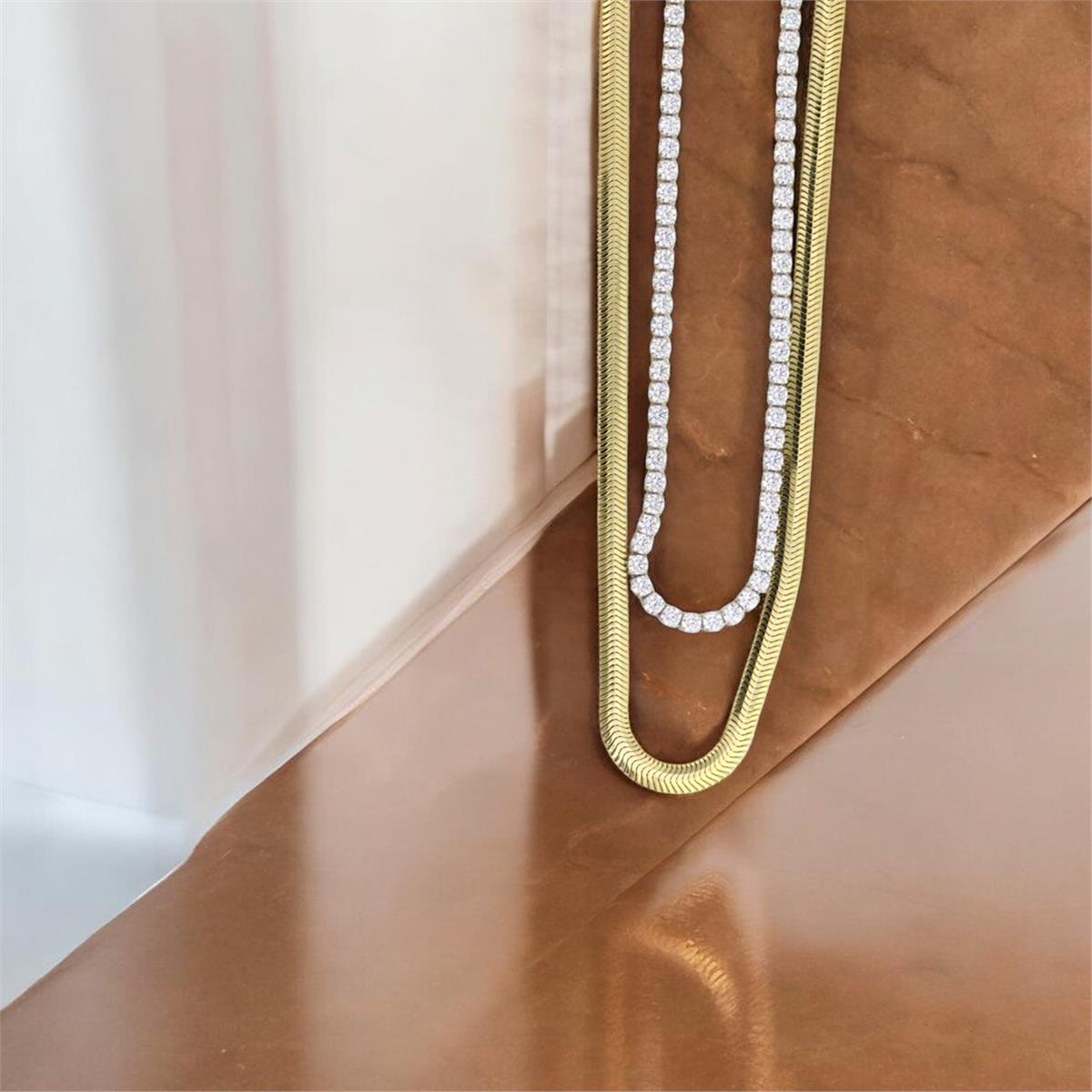 14 Ayar Altın Suyolu Gerdanlık  -  0187942