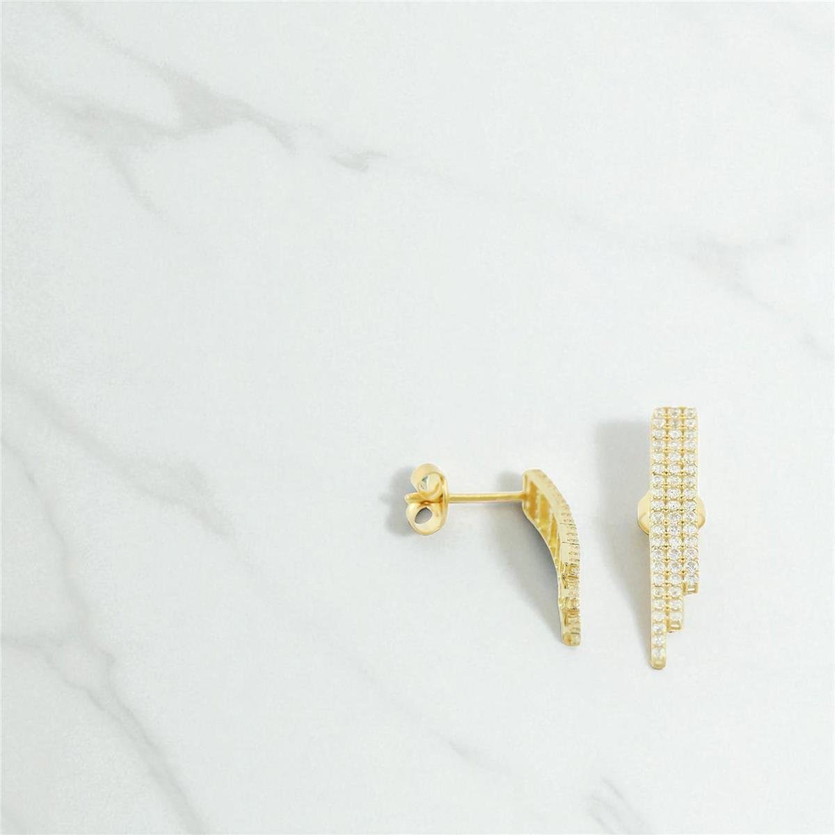 14 Ayar Altın Suyolu Küpe  -  0196378