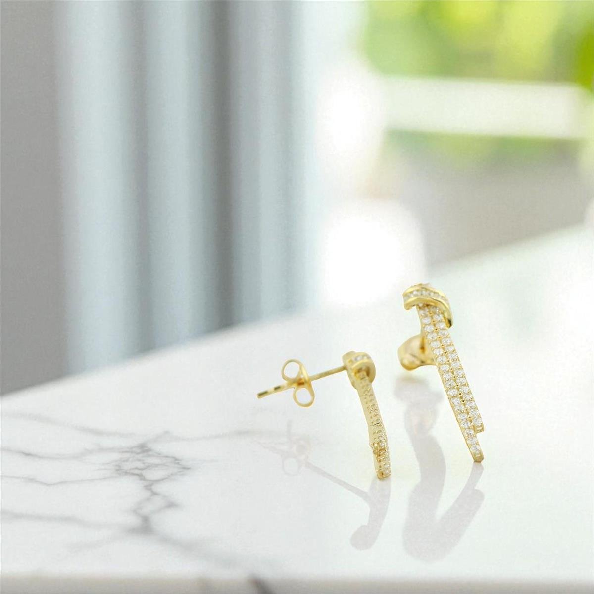 14 Ayar Altın Suyolu Küpe  -  0196384