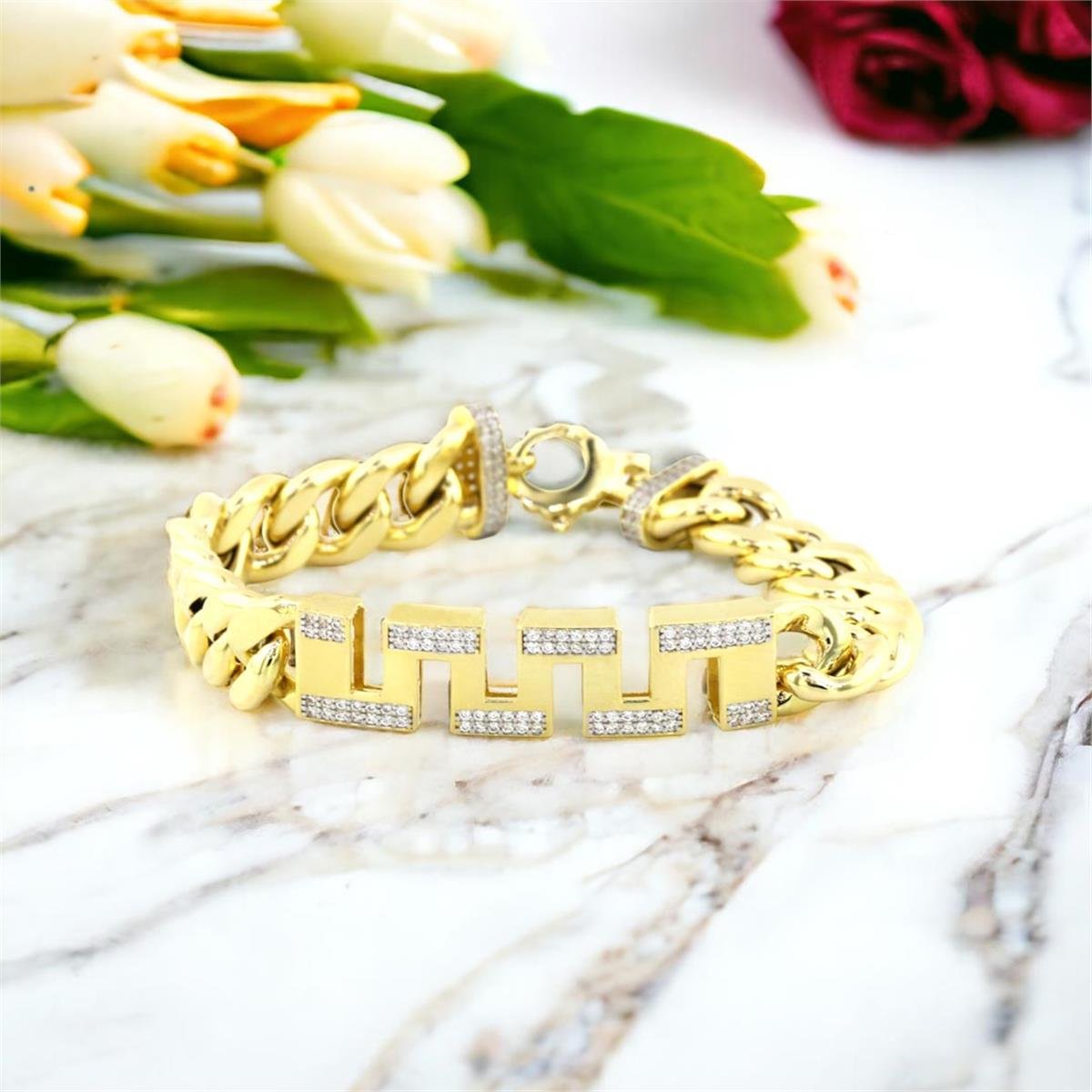 14 Ayar Altın Tasarım Bileklik  -  0175740