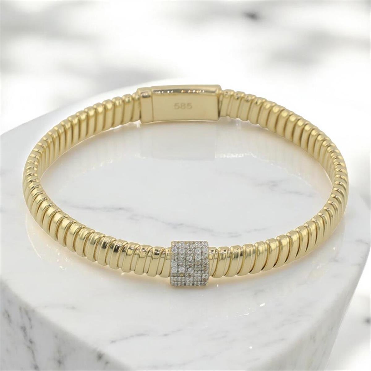 14 Ayar Altın Tasarım Bileklik  -  0179258